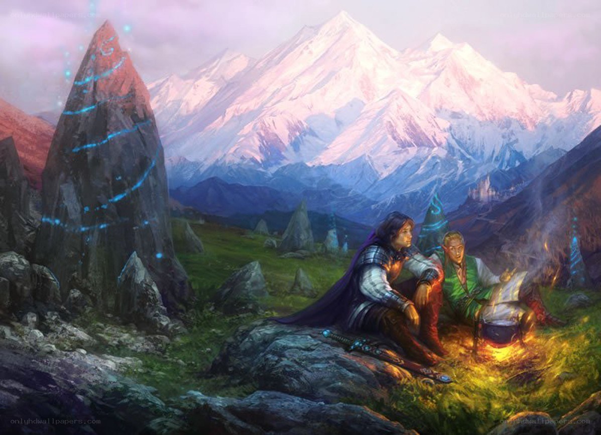 Adventurers by the campfire