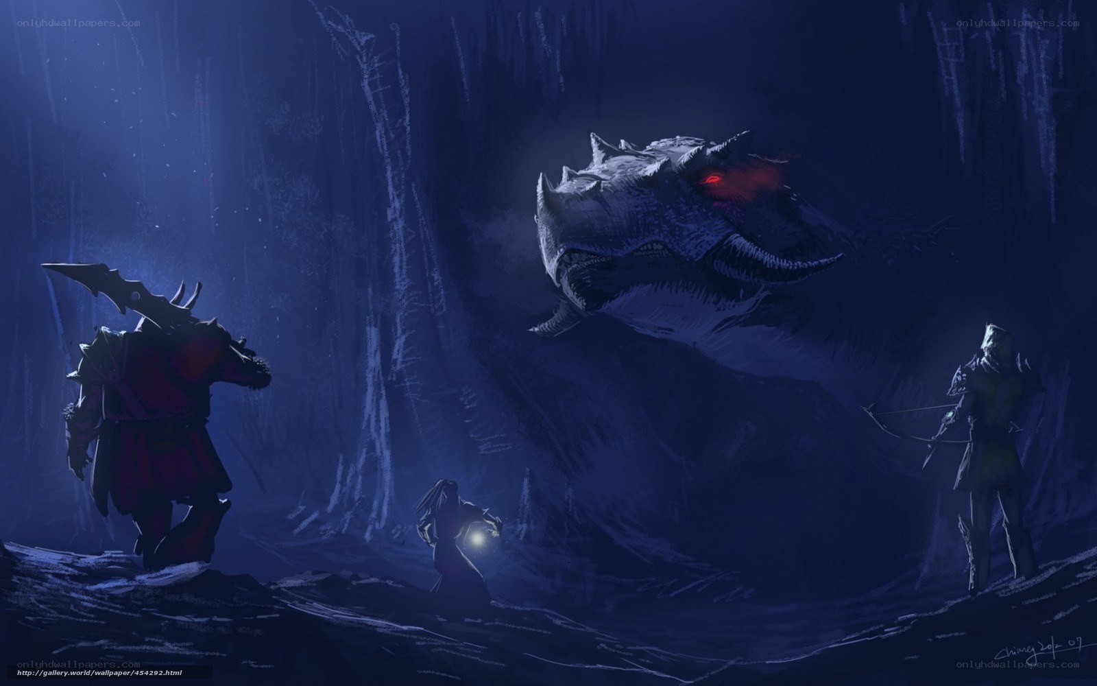 adventurers face a dragon