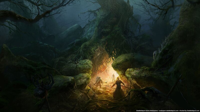 Adventurers in a Cave — Green