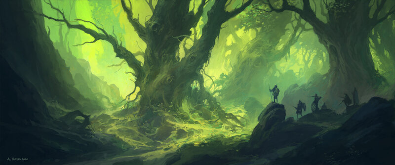 Adventurers in a Forest — Green