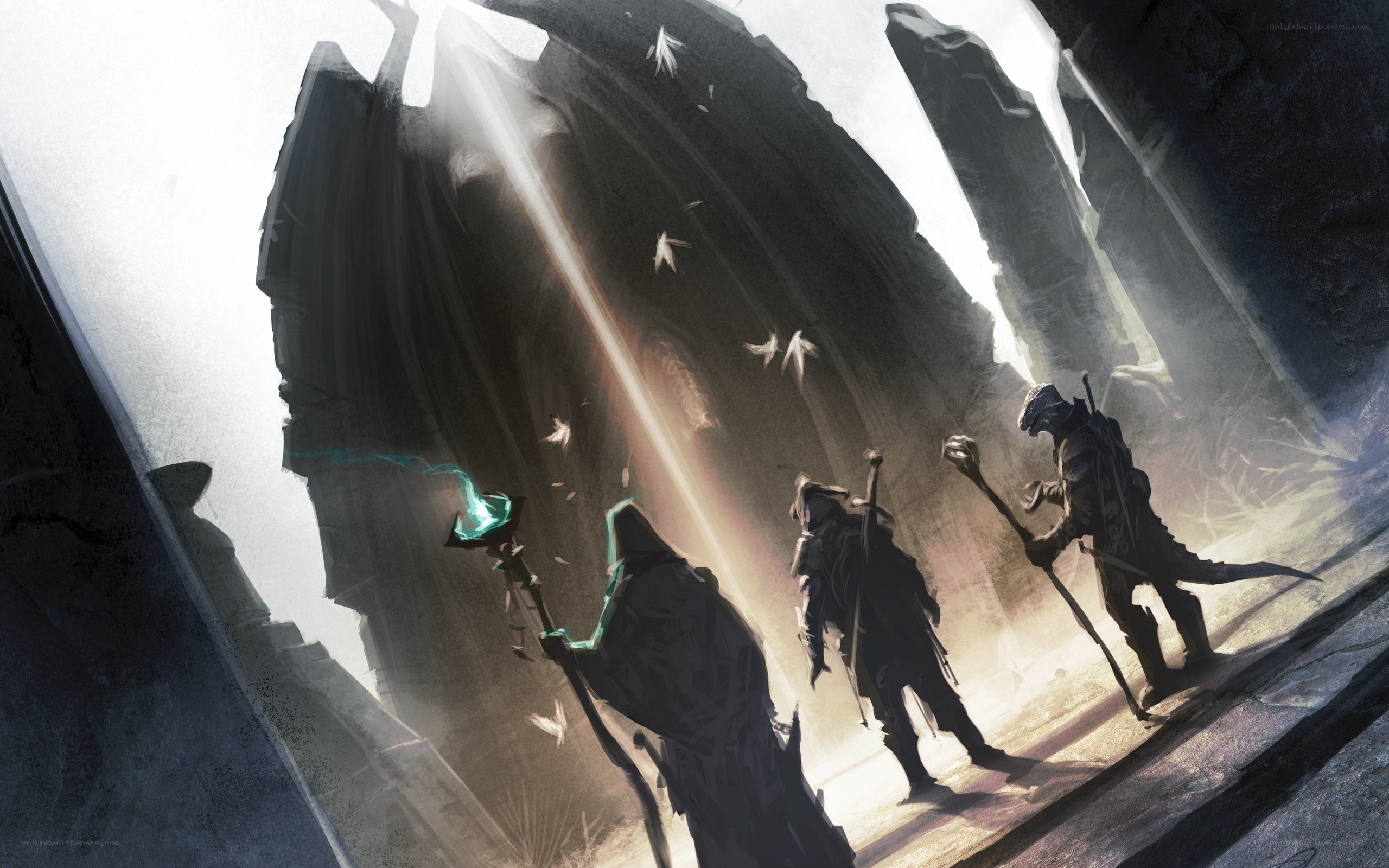 adventurers in ancient ruins