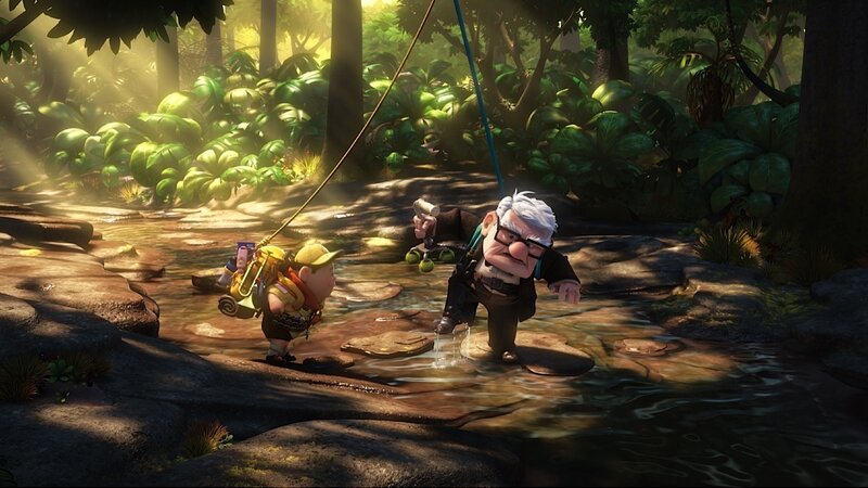 adventurers in jungle stream