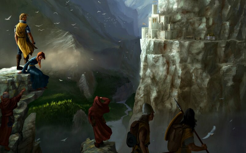 Adventurers on a Cliff — Gray