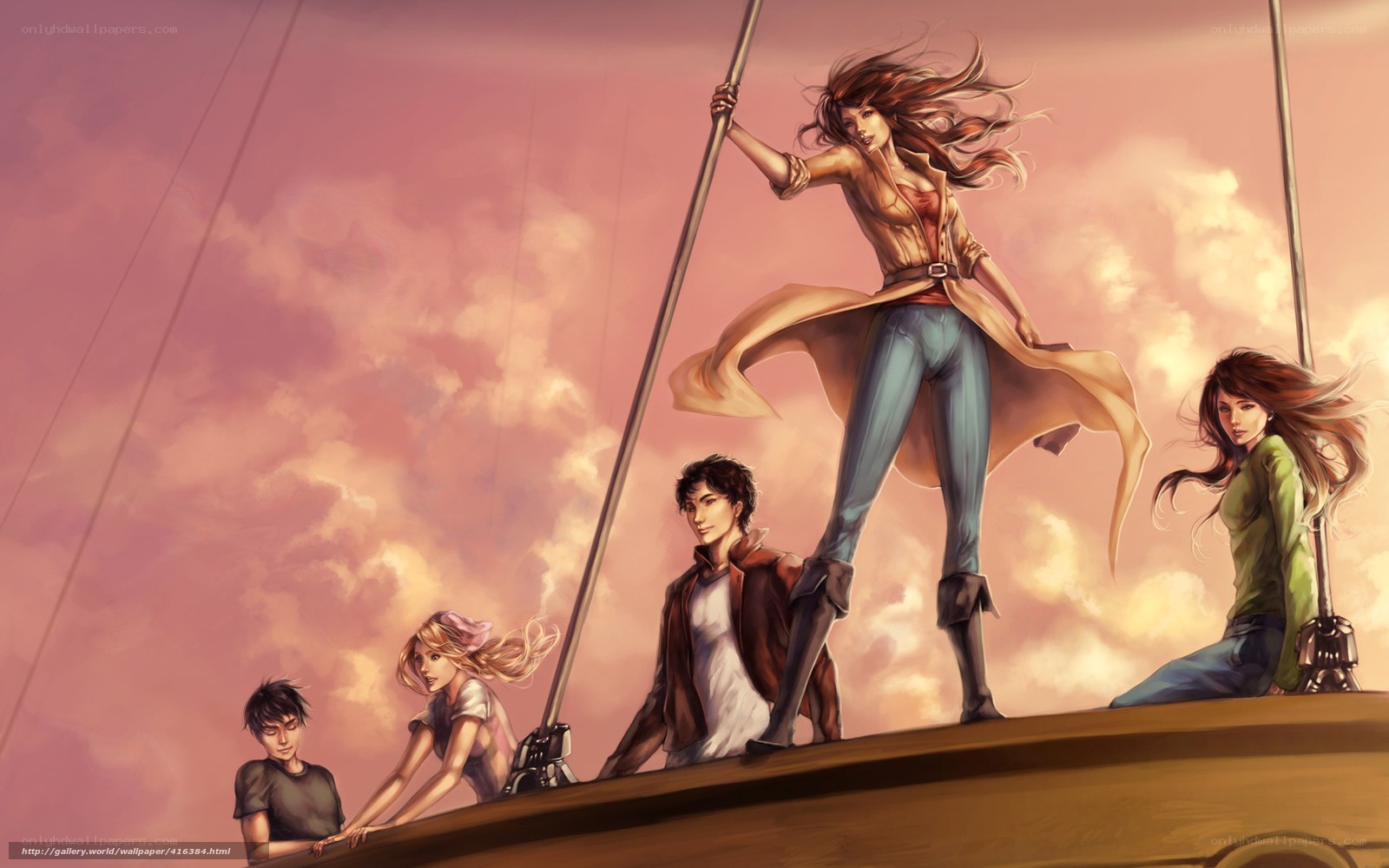 Adventurers on a ship