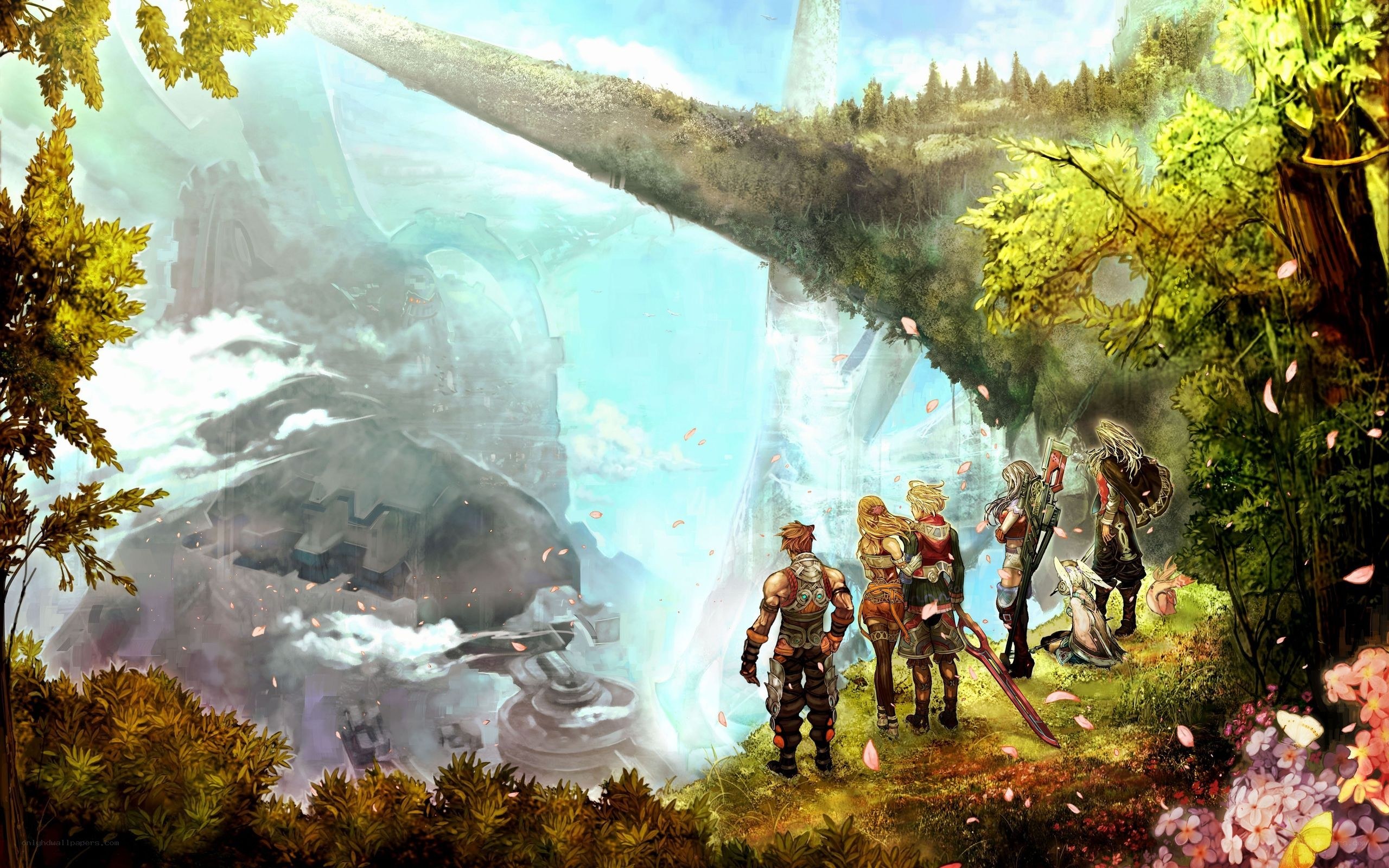 adventurers view ancient ruins
