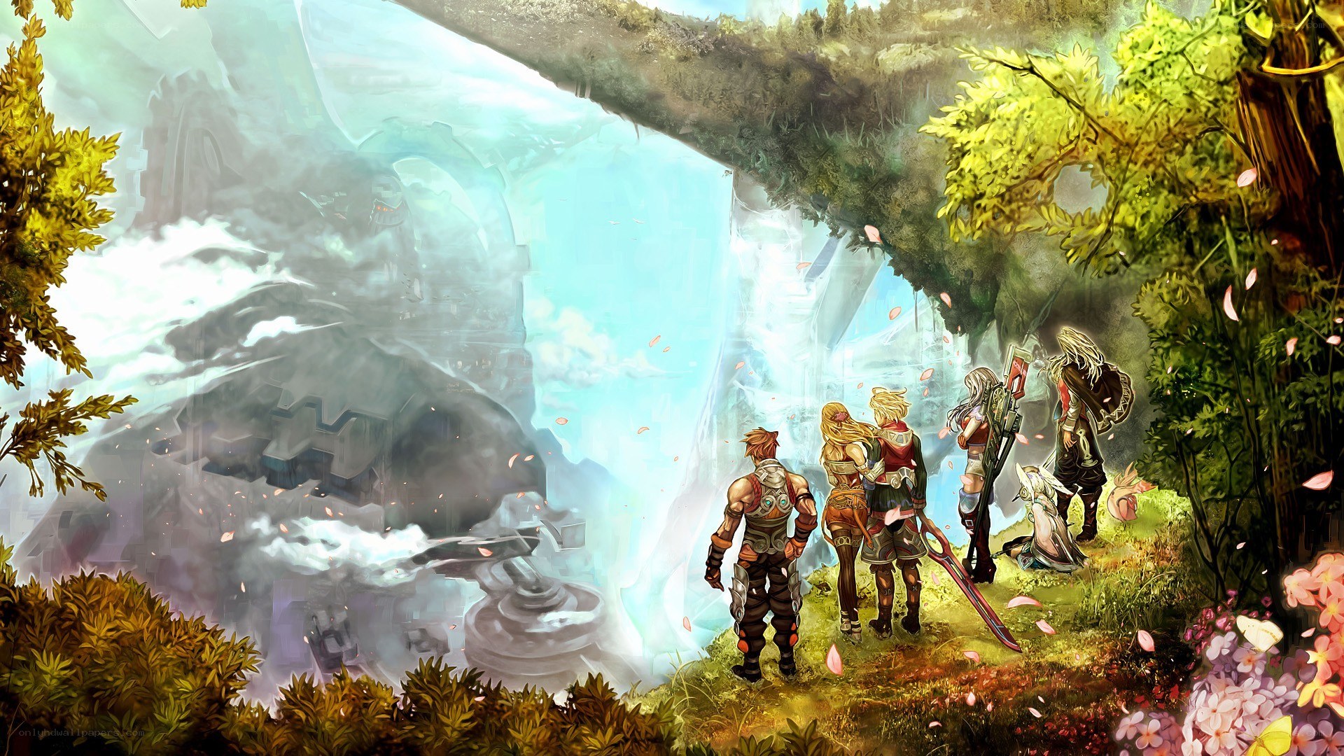 adventurers view ancient ruins