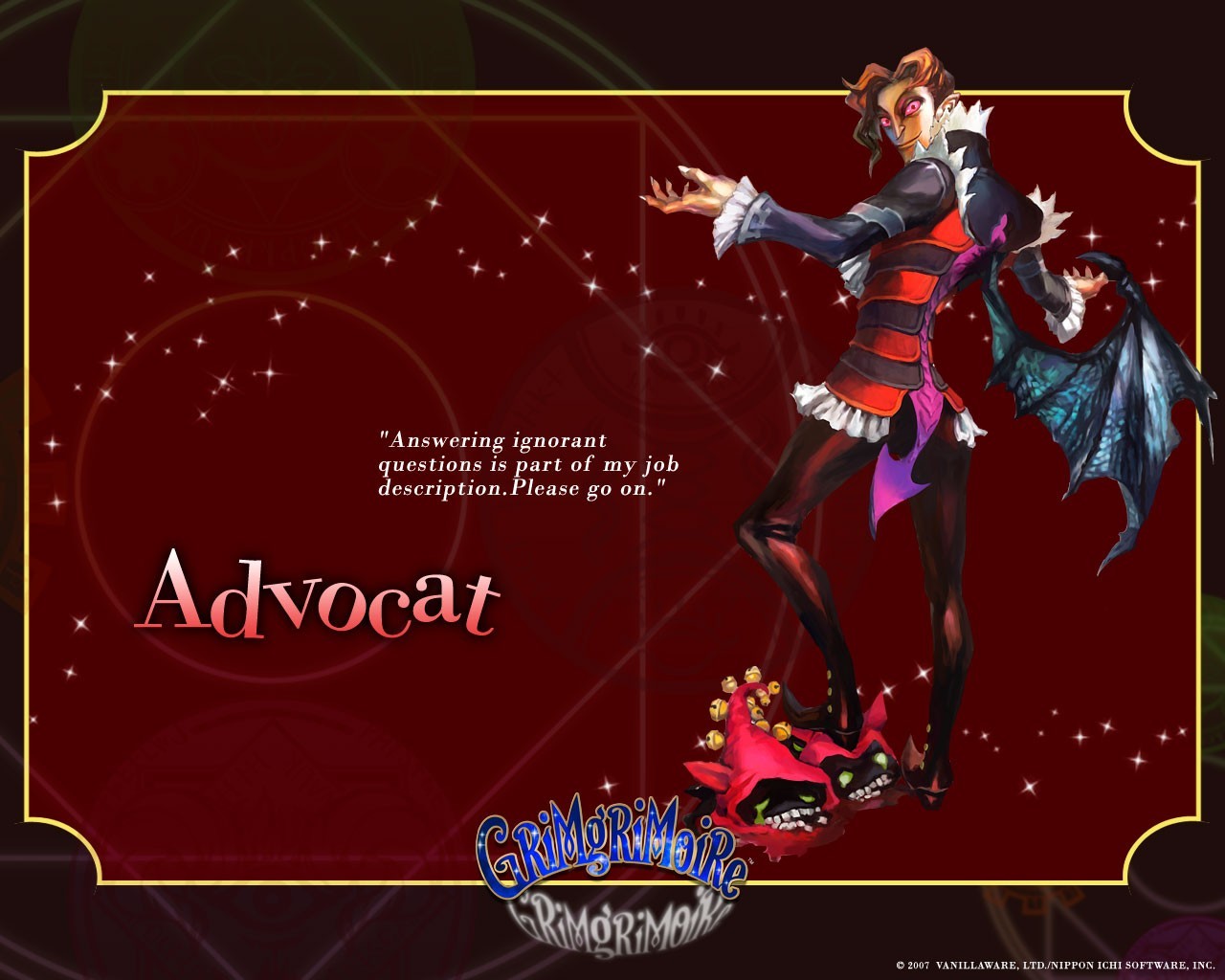 Advocate character from GrimGrimoire
