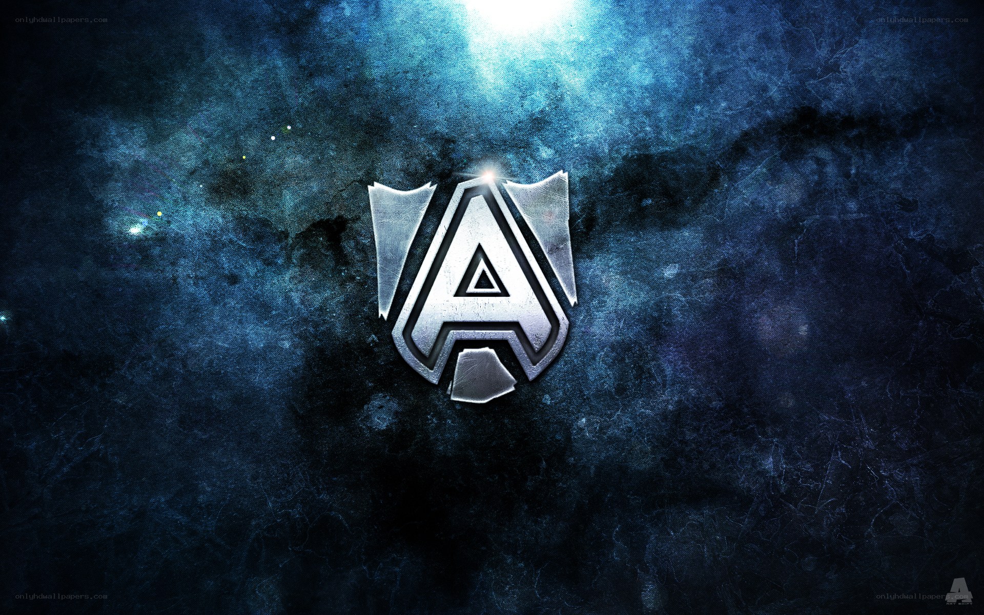 Aegis logo on cosmic background