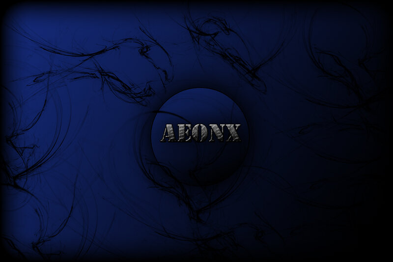 AEONX logo on dark blue background