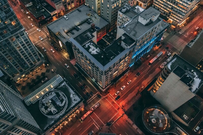 Aerial City Intersection