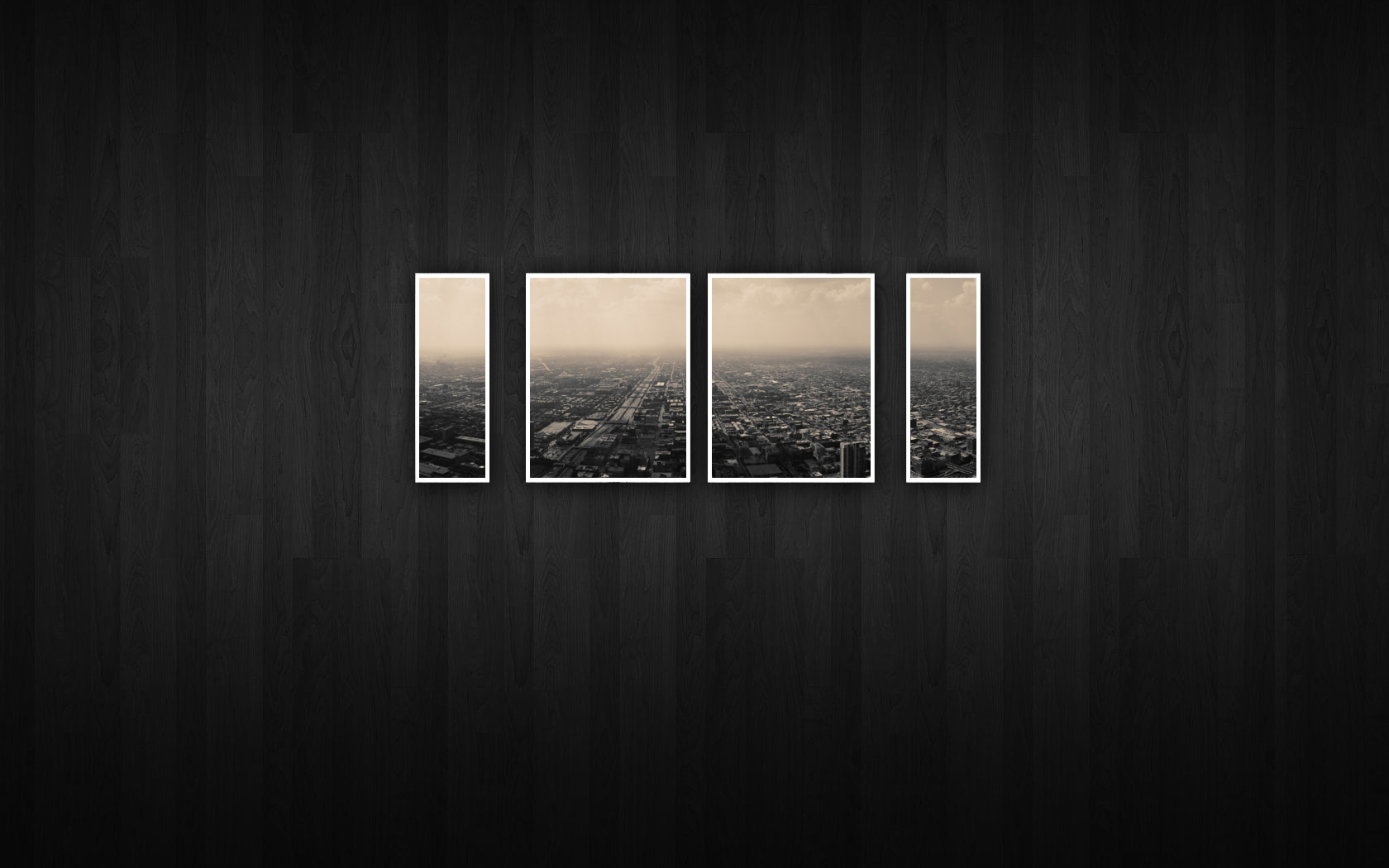 Aerial city view collage
