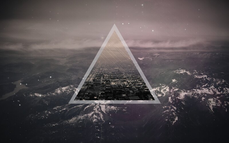 Aerial City View — Gray, Dramatic, Digital Art