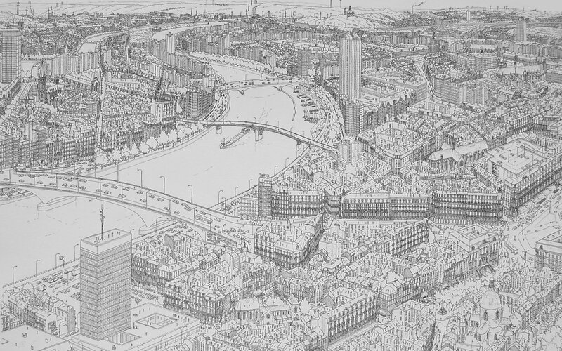 Aerial cityscape of Paris