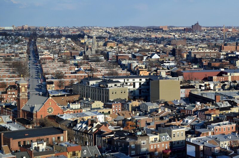 Aerial Cityscape View — Brown