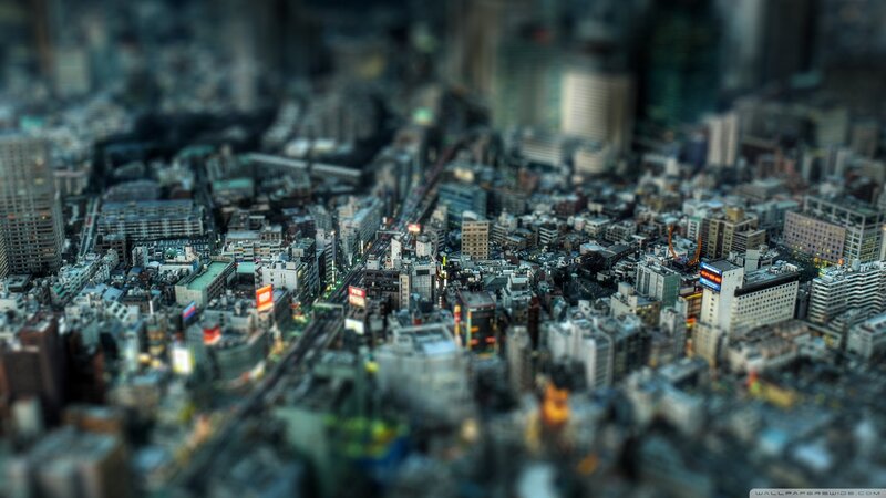 Aerial Cityscape View — Gray, Dramatic