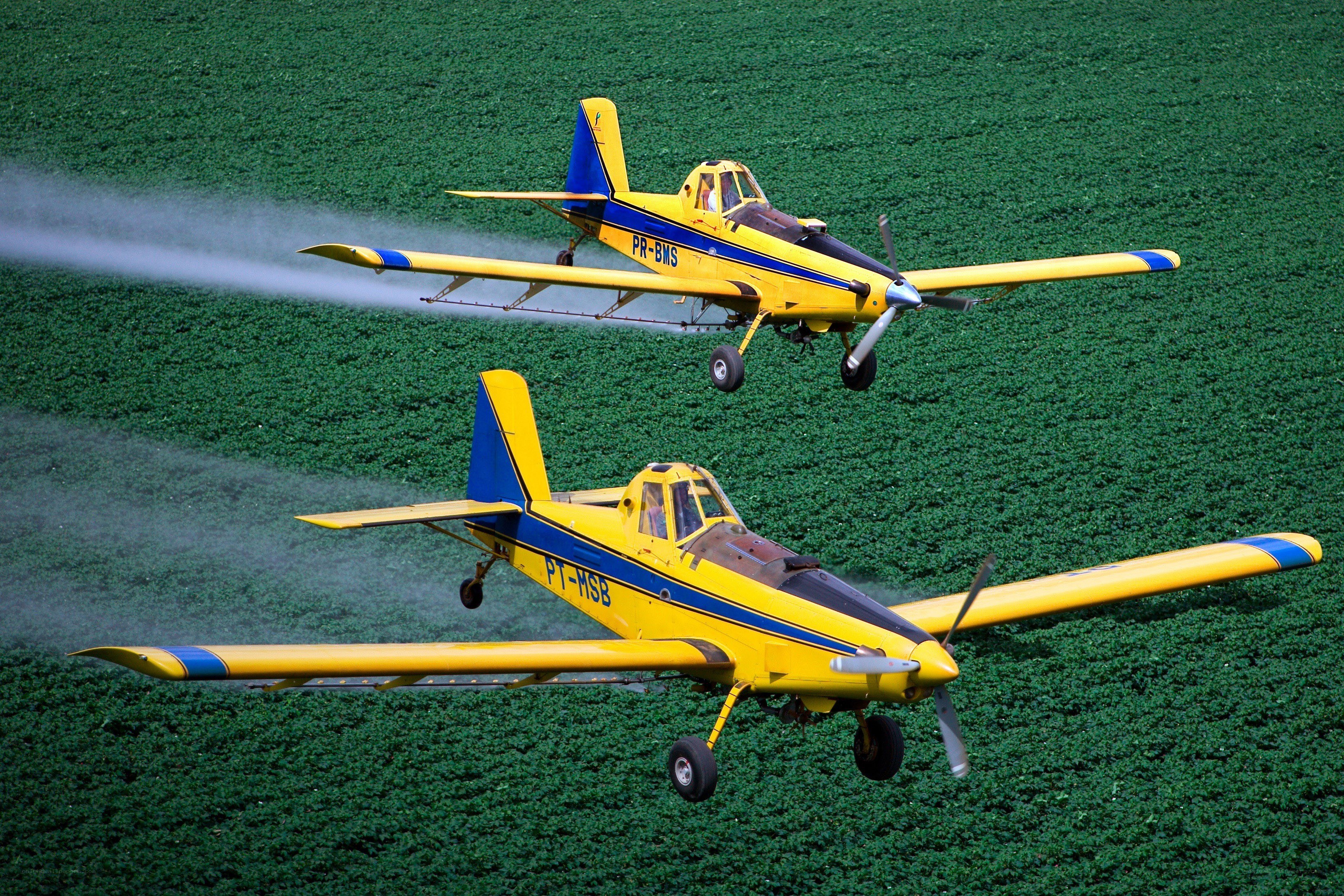 Aerial crop spraying