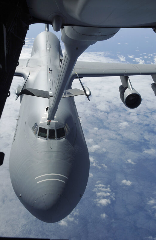 Aerial refueling in progress