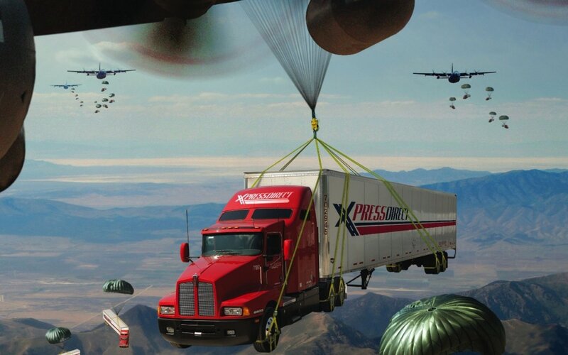 Aerial truck delivery operation