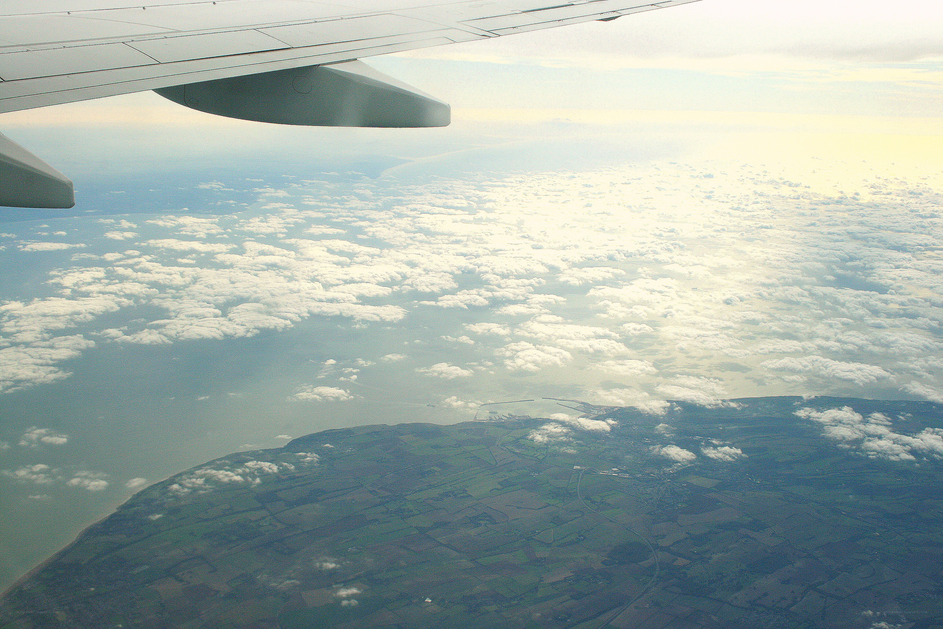 Aerial view from an airplane