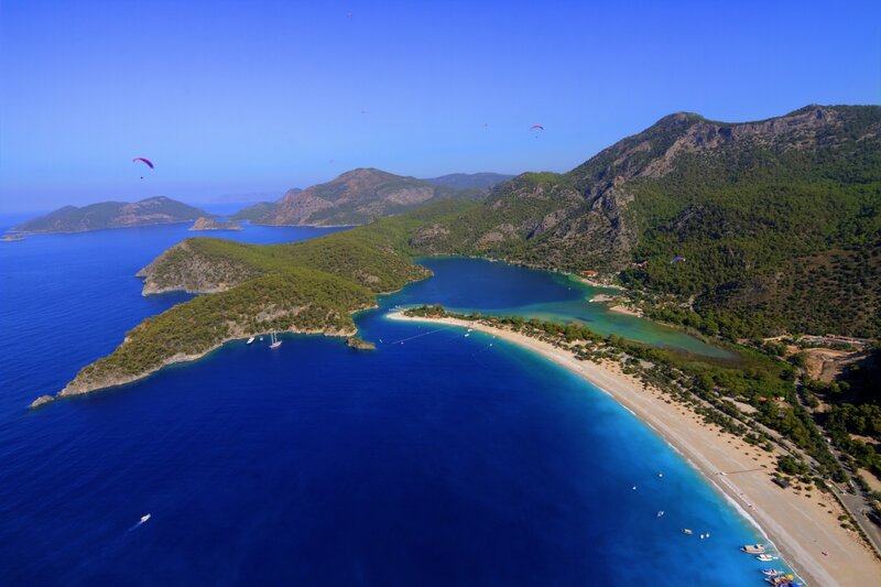 Aerial View of a Bay — Blue