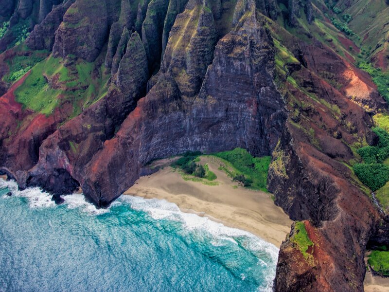 Aerial View of a Beach — Blue, Dramatic, Afternoon