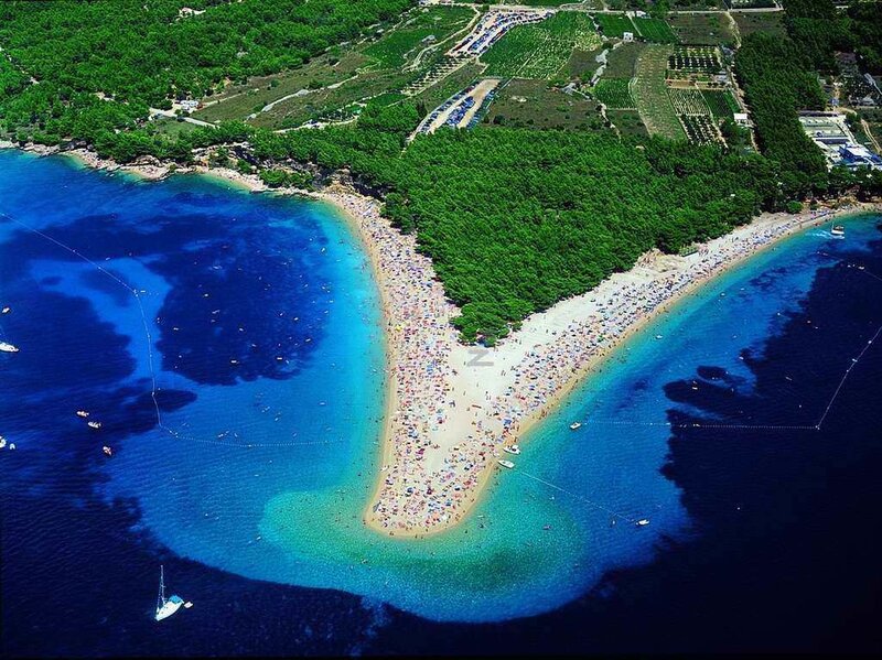 Aerial View of a Beach — Blue