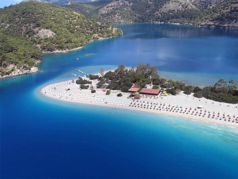 Aerial view of a beach