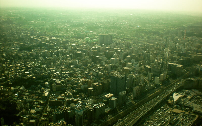 Aerial view of a city