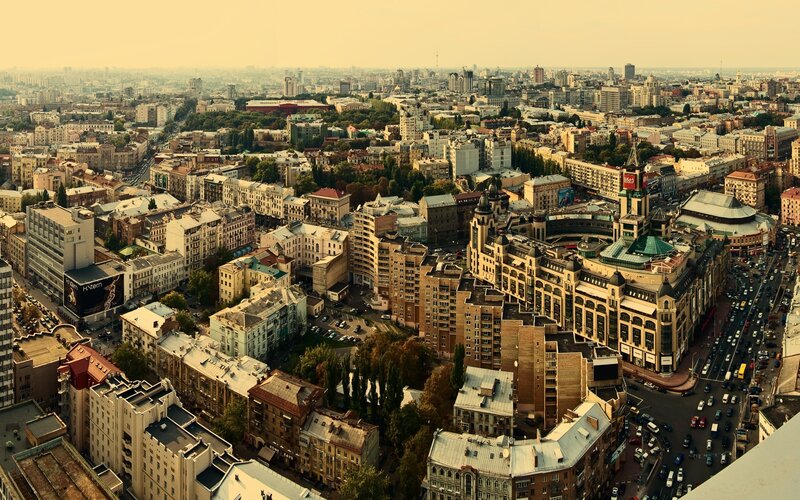 aerial view of a city