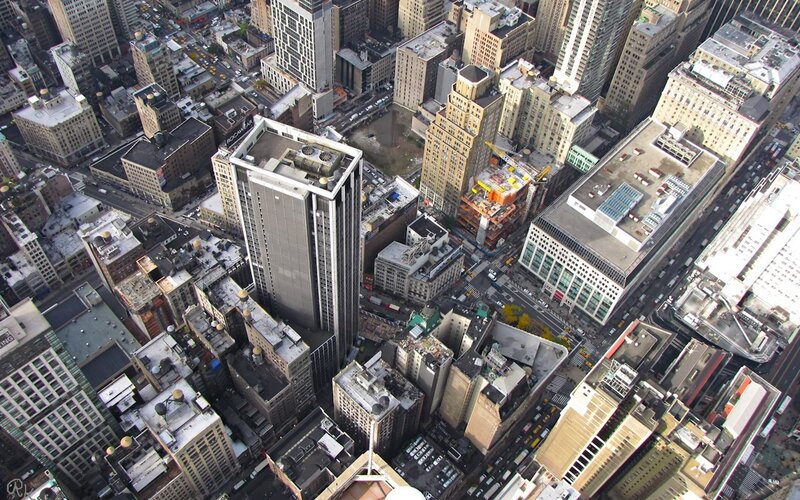 Aerial view of a city
