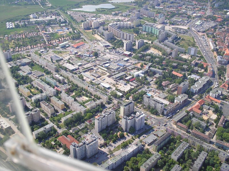 Aerial view of a city