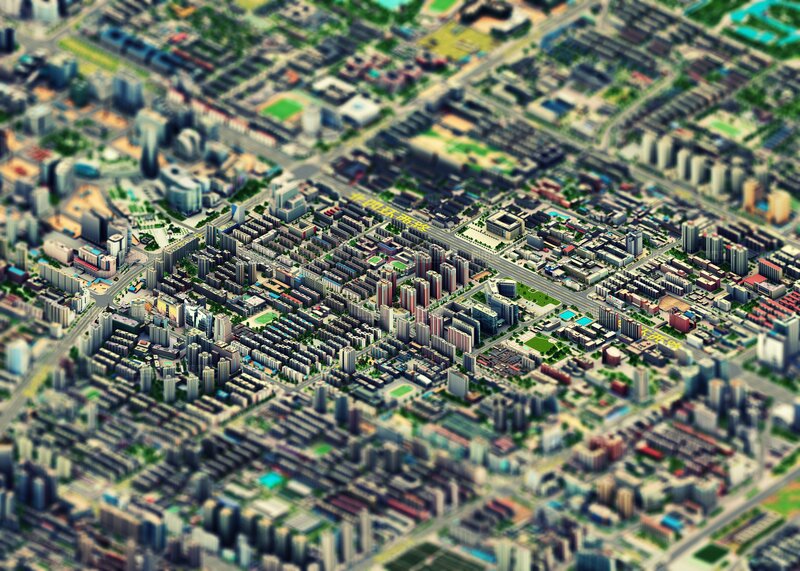 aerial view of a city