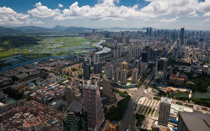 Aerial view of a city