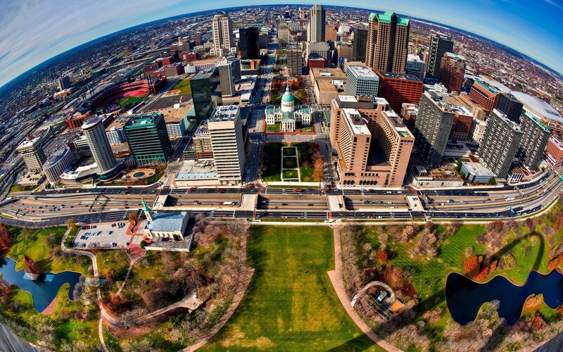 Aerial view of a city