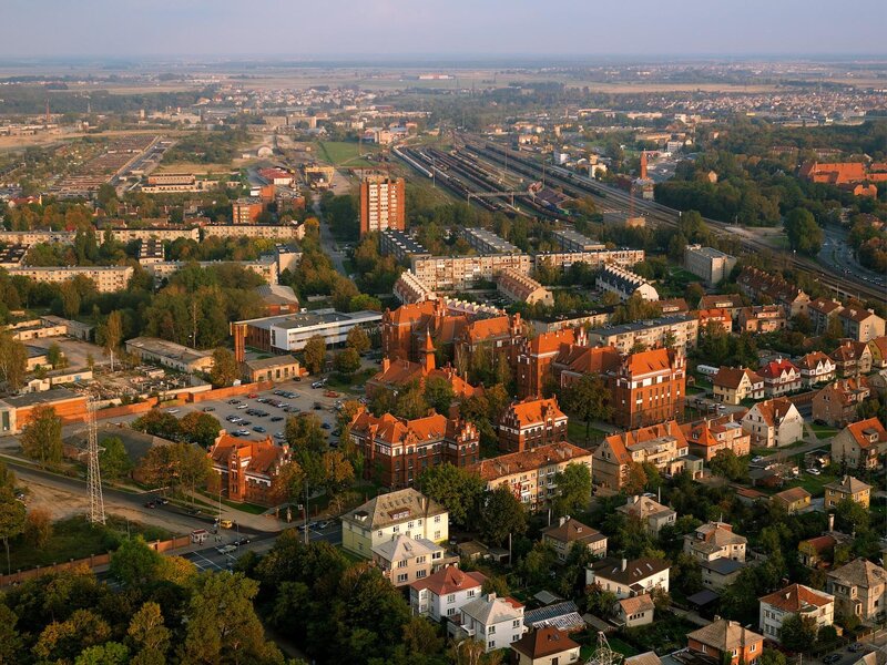 Aerial view of a city
