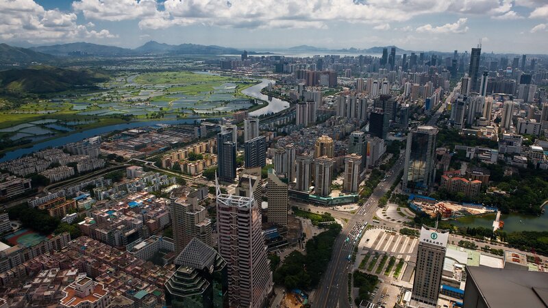 Aerial view of a city
