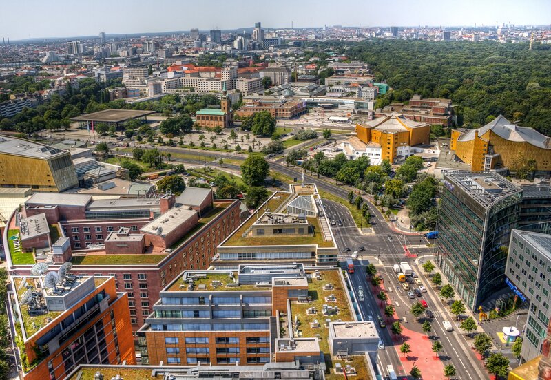 Aerial view of a city
