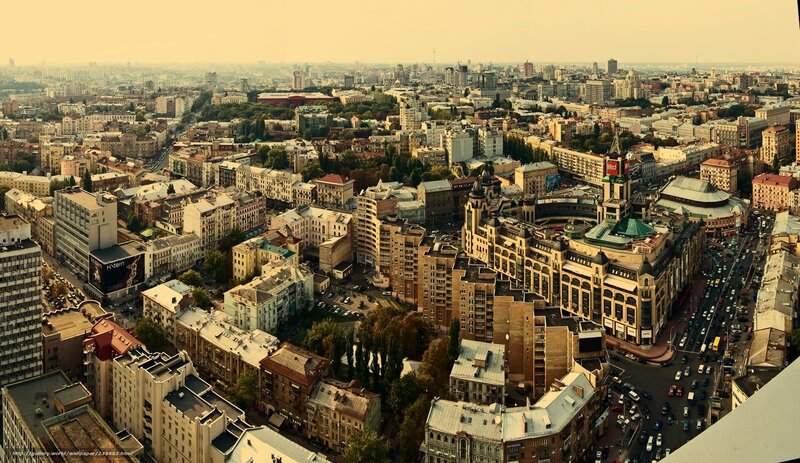 Aerial view of a city