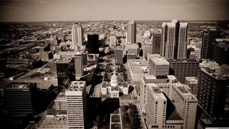 Aerial View of a City — Black, Dramatic