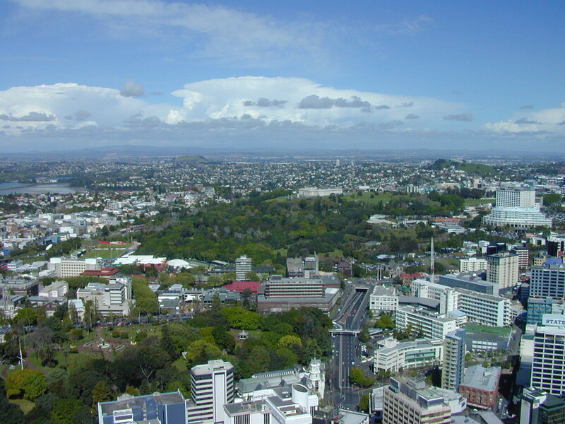 Aerial View of a City — Blue, Serene, Afternoon