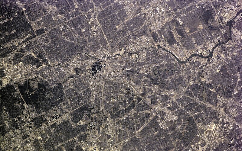 Aerial View of a City — Gray, Neutral