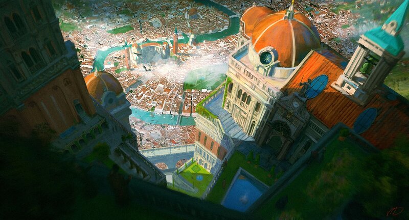 Aerial View of a City — Orange, Serene