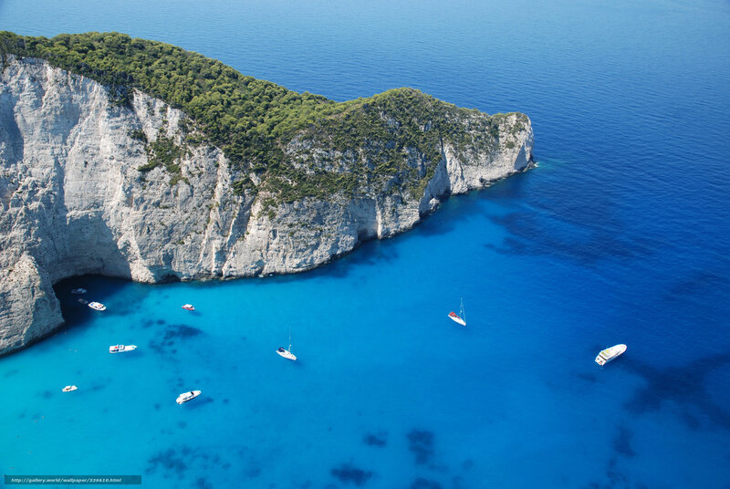 Aerial view of a coastal bay