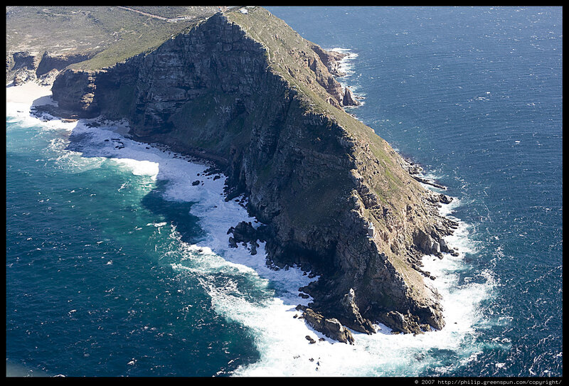 Aerial view of a coastal cliff