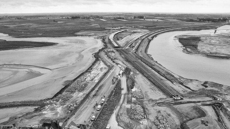 Aerial View of a Construction Site — Black