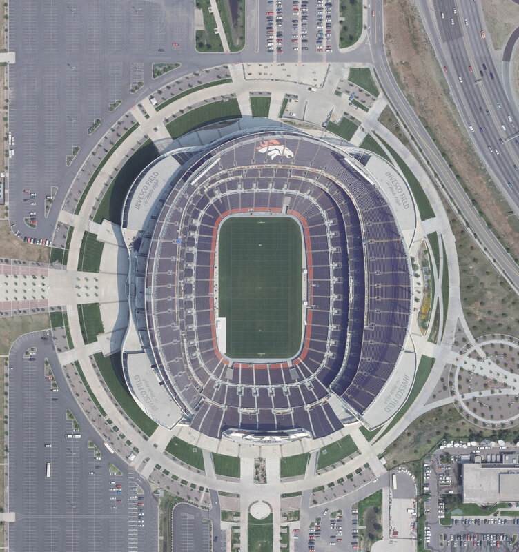 aerial view of a football stadium