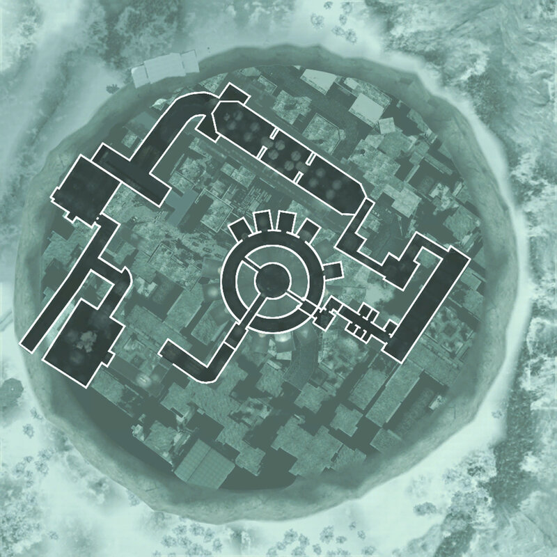 aerial view of a fortress
