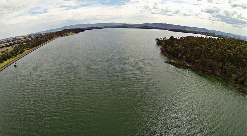 Aerial View of a Lake — Green
