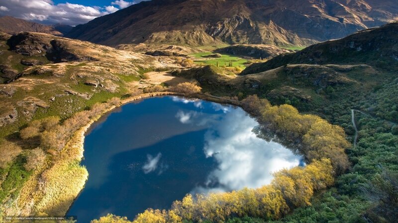 Aerial View of a Lake
