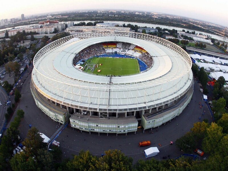 aerial view of a large stadium